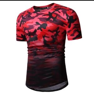 NWT Red Black Camoflauge Men's XXL Shirt